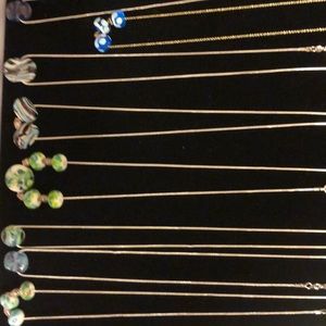 Lamp work glass bead jewelry necklaces